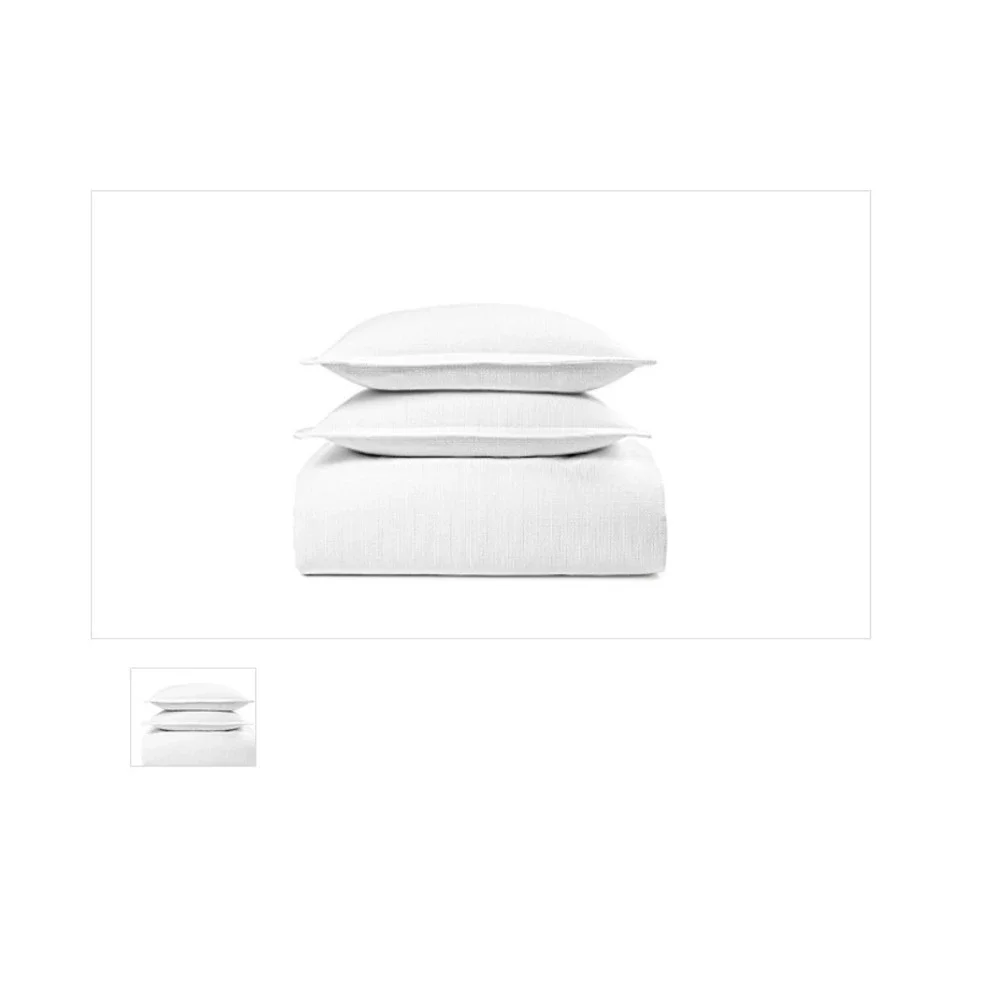 Sky Woven Lattice Duvet Set Twin Size Comforter Standard Pillow Sham White~ - Picture 2 of 13